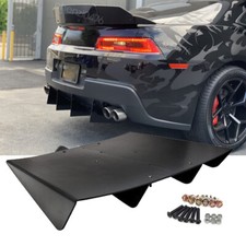 For Chevrolet Chevy Camaro Rear Bumper Diffuser Lip Splitter Shark Fins Glossy
