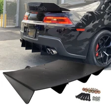 For Chevrolet Chevy Camaro Rear Bumper Diffuser Lip Splitter Shark Fins Glossy