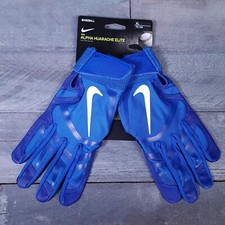 NIKE Alpha Huarache Elite Baseball Batting Gloves Mens XL Blue White