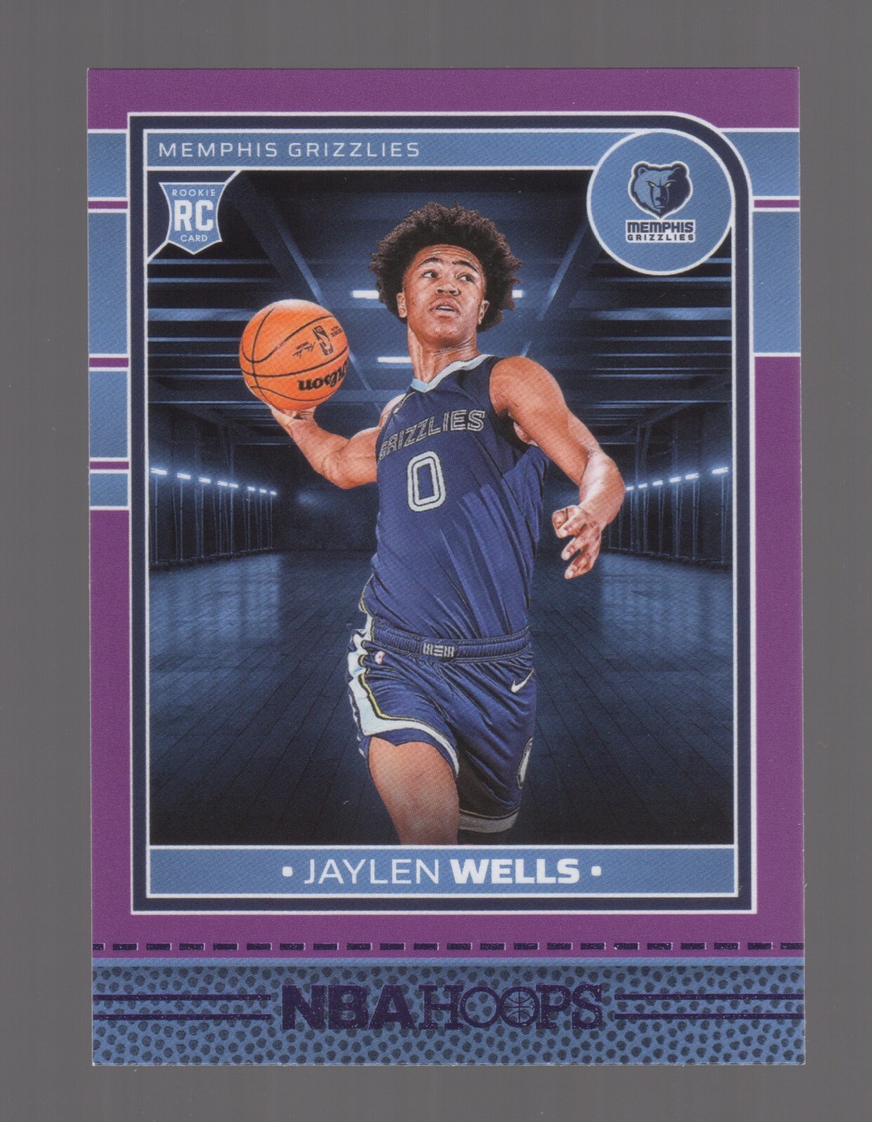 2024-25 Panini NBA Hoops JAYLEN WELLS Purple Parallel Rookie RC #269 GRIZZLIES