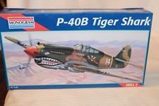 1/48 Scale Monogram, P-40B Tiger Shark Airplane Model Kit #5209 BN Open Box