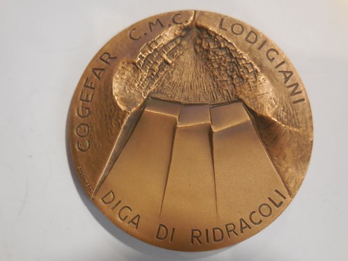 medaglia costruzione diga idroelettrica Ridracolo Cogefar Lodigiani Santa Barbar - 第 1/2 張圖片