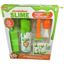 Nickelodeon Slime Shave Kit Set Green Apple Scent Bath Foam Fun Comb Tattoos