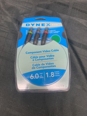DYNEX VIDEO COMPONENT VIDEO CABLE 6.0 FEET HD (DX-AV021) NEW
