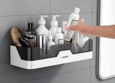 Wall-Mounted Shower Caddy – Bathroom Organizer Shelf Rack, Bath Storage Holder