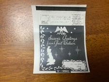 WWII Era 1943 Army 3411 Ordnance MAM Co. Great Britain V-Mail Art Letter