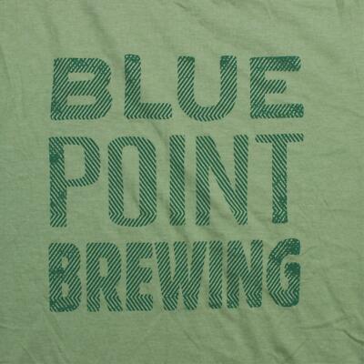 Blue Point Brewing T Shirt Size Large Green Long Island New York Craft Beer