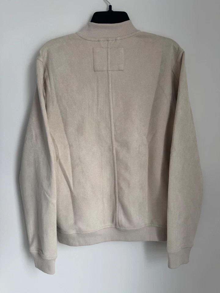 Chaqueta Bomber Ben Sherman Imitación Gamuza Beige Talla Pequeña Abrigo Utilitario Foto 2 de 4