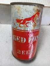 Red Fox   flat top beer can   EMPTY
