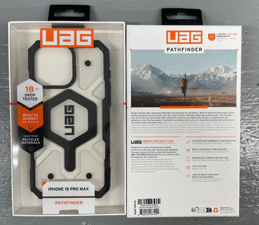 UAG Pathfinder Ice with MagSafe Case 18Ft Drop Protection iPhone 15 Pro Max