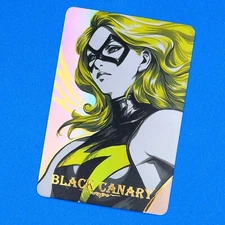 Black Canary DC Comics Rainbow Foil Holographic Character Art Card