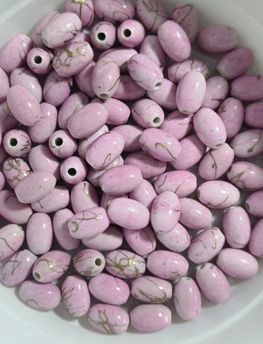 Rice Beads, Mottled, Drizzle, Pink, Brown, Orange, 7.5mm, Choose Your Colour - Picture 6 of 9