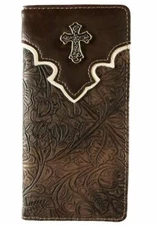Cross Men Wallet Western Bifold Check Book Style W089-55 Brown