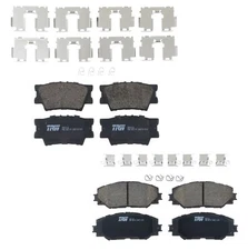 TRW Pro Front and Rear Ceramic Brake Pad Set & Hardware Kit For HS250h RAV4 L4