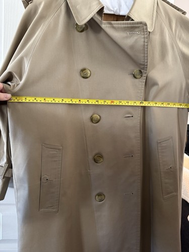 Burberry Vintage Beige Cotton Blend Check Trench Coat 38 Short with wool liner - Picture 19 of 23