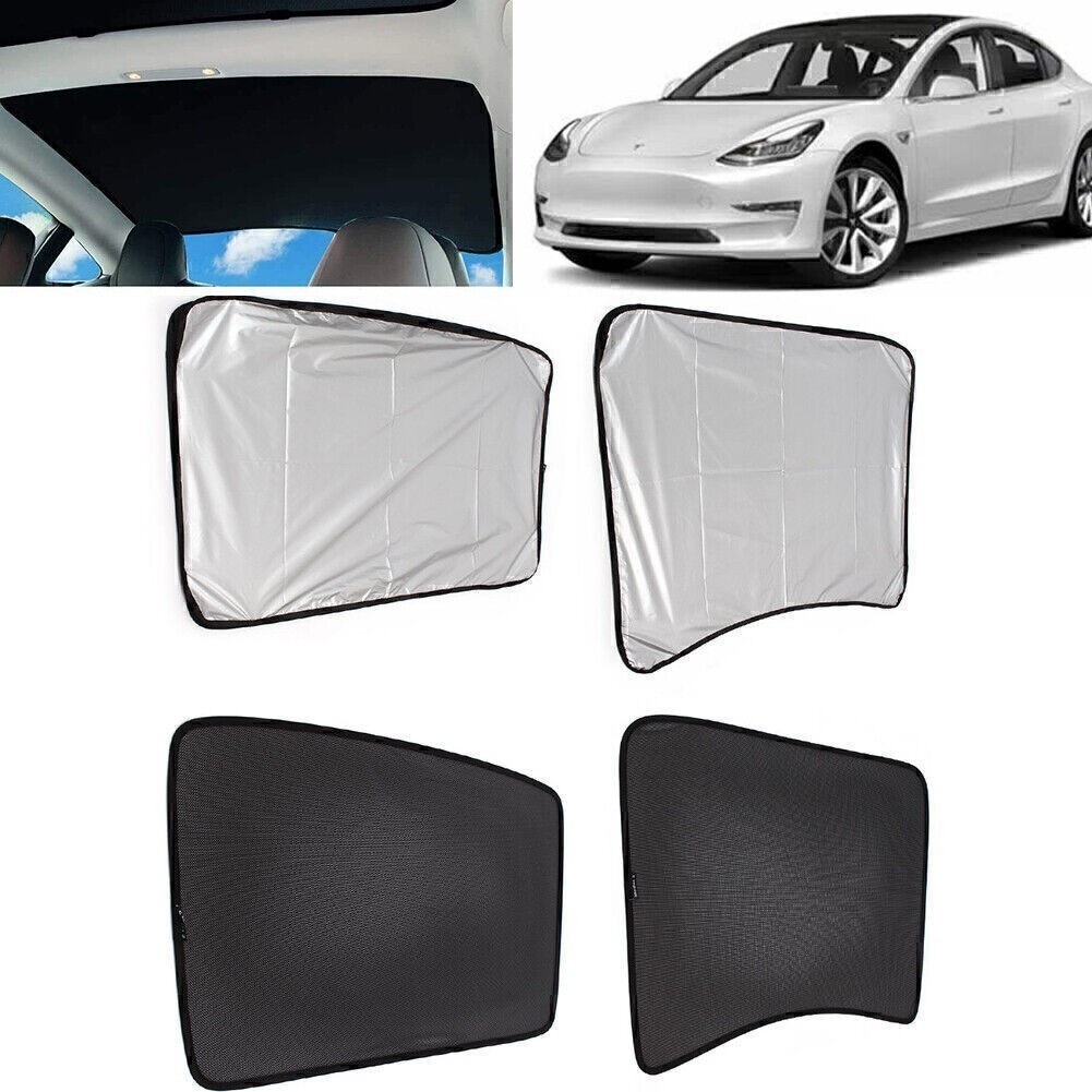 Fit Tesla Model 3 2017-2019 Mesh Sunroof Sunshade Sun Shade Skylight Curtain Car