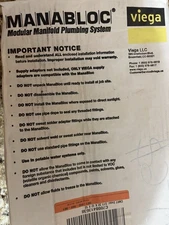 Viega Manabloc Manifold 30-Port 1" 49625, Hot Cold 18"