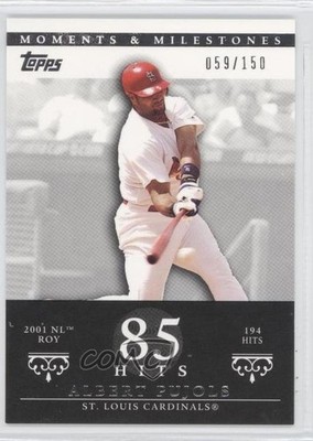 2007 Topps Moments & Milestones /150 Albert Pujols (2001 NL ROY 194 Hits) #3 0a6