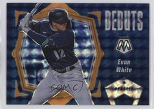 2021 Panini Mosaic Debuts Reactive Orange Prizm 49/99 Evan White #PD19 0c4