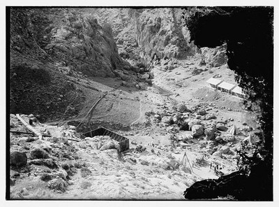 Photo:Ain Farah Water Supply 1900s Desert Cave Camp Site