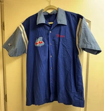VINTAGE The Simpsons Homer "Pin Pals" Springfield Bowling League Shirt - Size M
