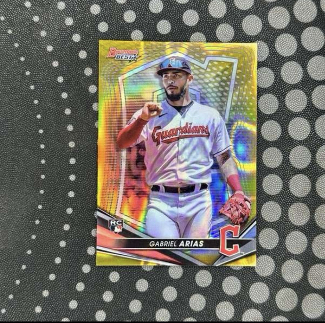 2022 Bowman's Best - Gabriel Arias #47 Gold Lava Refractor /75 (RC)