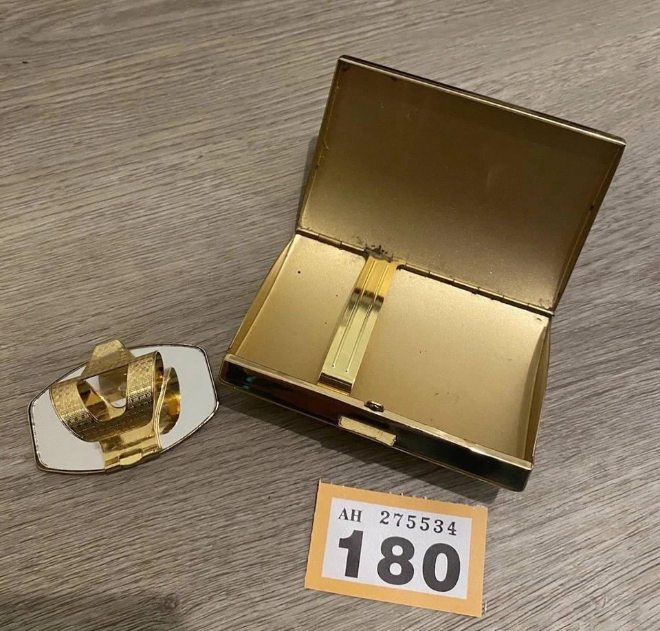 Vintage Melissa lipstick holder with mirror & a cigarette case - Image 2 of 4