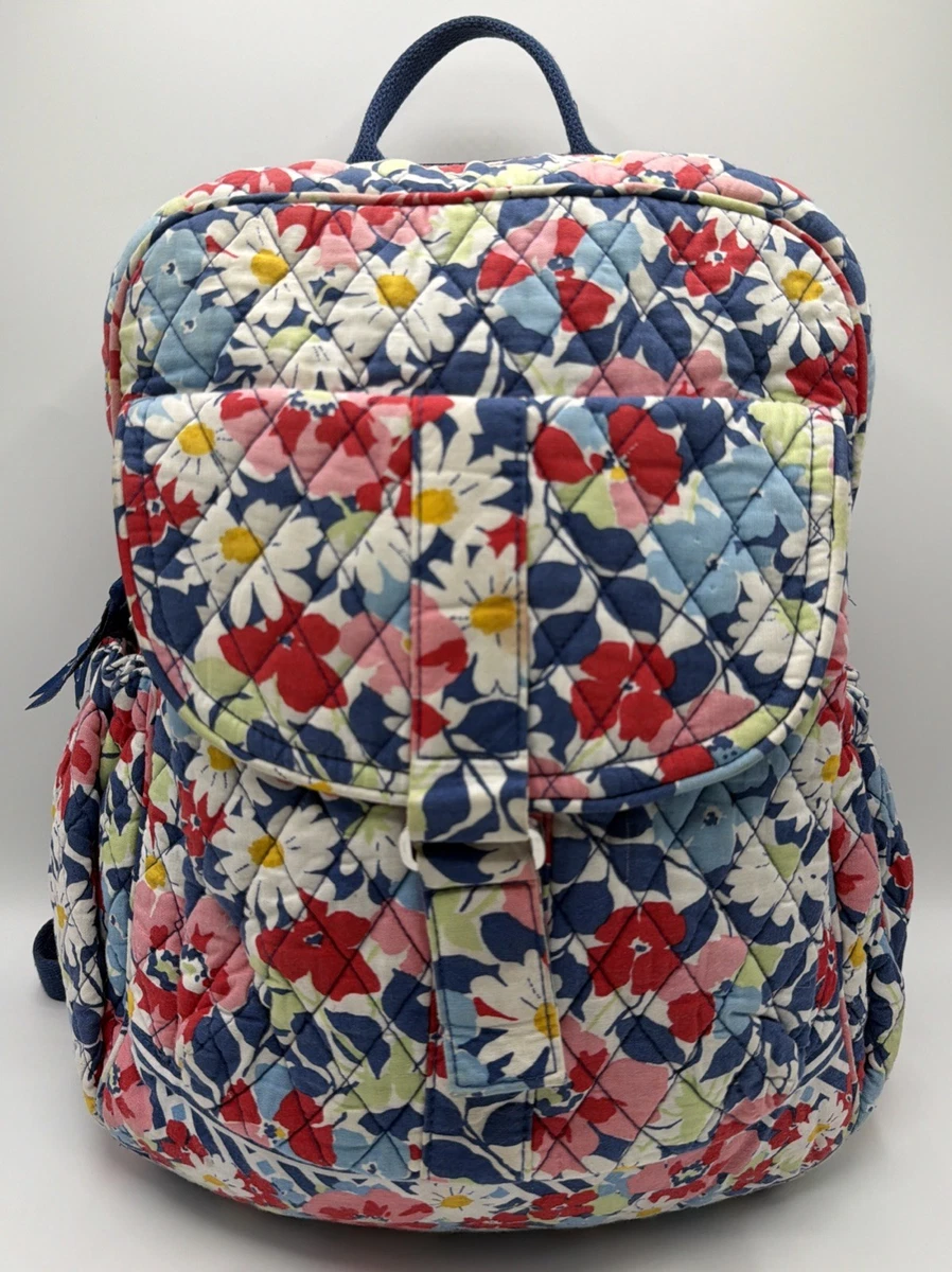 Vera Bradley Quilted Back Pack Purse 6 Pockets School Bag‎ 12\