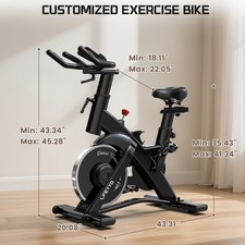 Commercial Exercise Bike Stationary Bike Indoor Cycling Cardio Workout Bike 5