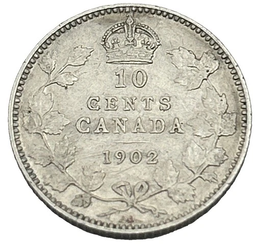 1902 Canada 10 Cents — photo from the most recent tracked eBay sale
