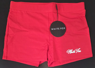 White Fox With Love Bike Shorts Red Size M