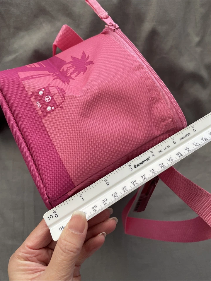 NUEVA BOLSA DE ALMUERZO TRADER JOES MINI AISLADA, ROSA O MORADO, DE TEMPORADA FÁCIL DE LIMPIAR Foto 3 de 4