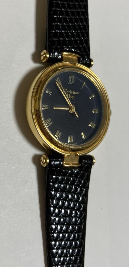 Near MINT w/Box Christian Dior 3005 32mm Gold White Dial