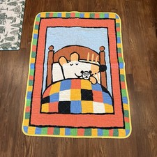 Vintage Ultra RARE Maisy  s Bedtime By Lucy Cousins Quilt Baby Blanket Size 44x33