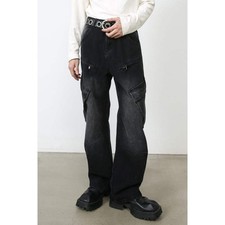 Men's Baggy Jeans with Cargo Pockets