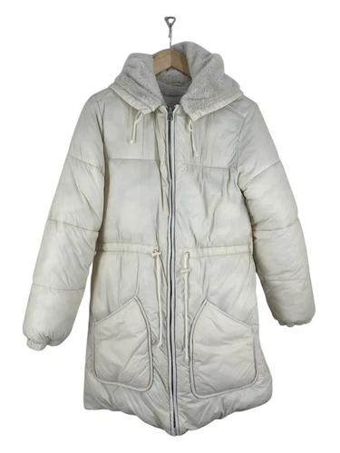 OFF WHITE A&F Abercrombie Aircloud giacca donna piccola super morbida puffer bianco sporco invernale