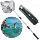 Telescopic Folding Aluminum Handle Fishing Landing Net 3 Section Extending Pole