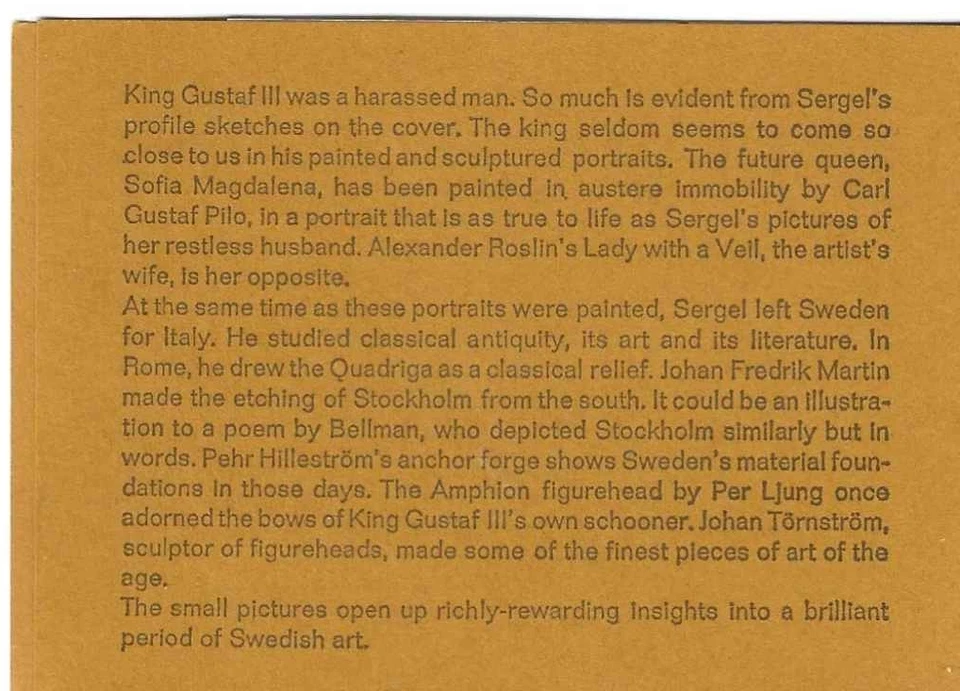 Sweden Stamp Booklet 1972 SC# 945a 18th Century Swedish Art ', BP of 6, #940-94 - Image 2 of 3