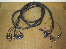 3m 8x8 RCA/phono jack multicore audio cable in black / WORKS WELL