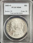 1885-O Morgan Dollar PCGS MS64 BLAZING WHITE!