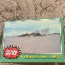 Topps 1977 Star Wars Trading Card #218 Luke Skywalker's Home Destroyed