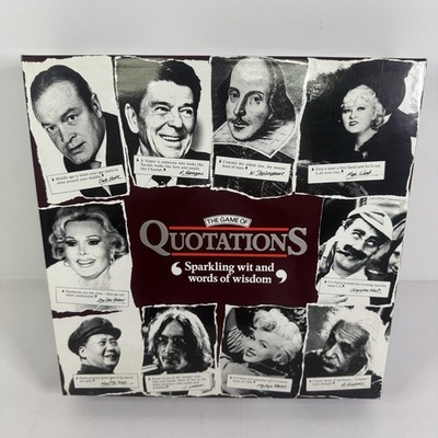 MB Spiel der Zitate Funkelnder Witz und Worte der Weisheit Vintage 1987 Neu in geöffneter Verpackung