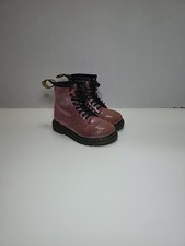 Doc Dr Martens Glitter T Pink Zip Boots Shoes 7 Kids Toddler Girls