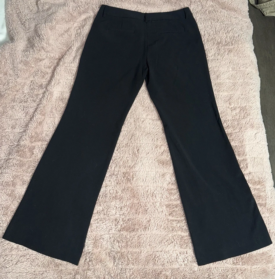 Pantalones de vestir negros Starcity - Talla S - Corte bota/acampanado, pantalones de trabajo elásticos Foto 3 de 4
