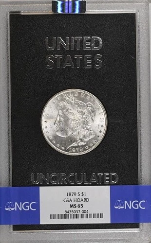 1879-S Morgan Dollar GSA HOARD S$1 NGC MS65