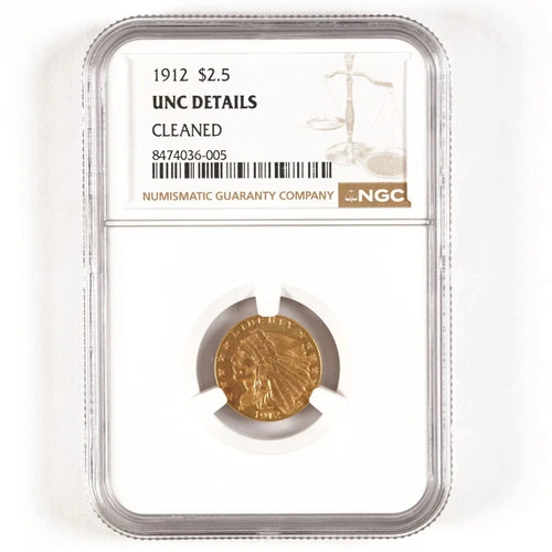 1912 $2.50 Indian Head Gold UNC Details NGC 31514