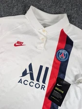Paris Saint Germain 2019/2020 Nike Jersey Womens XL Slim Fit White Soccer NWT