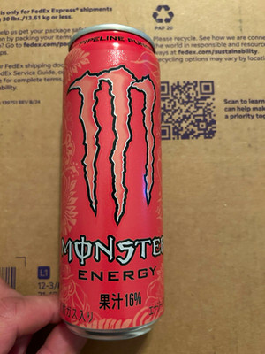 Monster Energy Pipeline Punch Pink Can w/ Japanese Text 2019