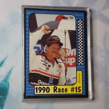Maxx '91 Dale Earnhardt error card printer hickeys #185 1990 Race #15 Daytona 