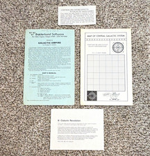 Br derbund Software Apple Manual: Galactic Empire Inserts English 